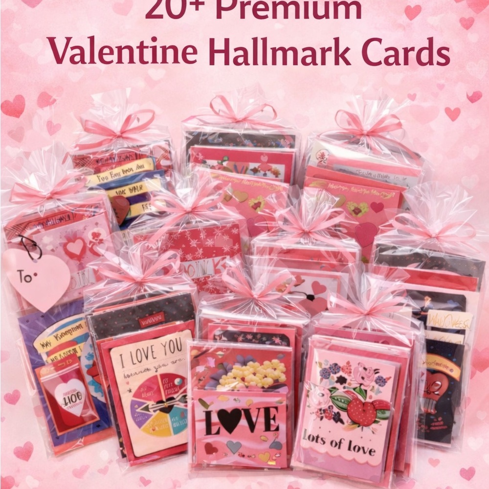 Hallmark Valentine's Day Cards - Red and Blue